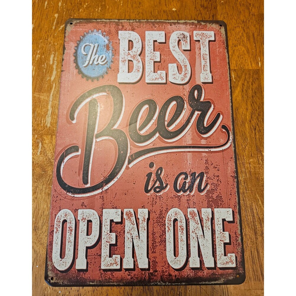 Beer Tin Sign Hanging Wall Decor Funny Humor Gift